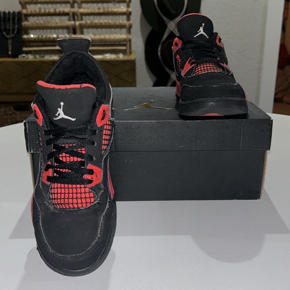 Jordan 4 Retro “Red Thunder” Youth Size 3Y - Picture 3 of 9
